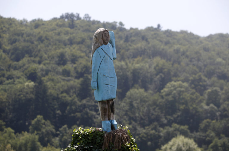 Melania Trump statue burned in Slovenia Inquirer News