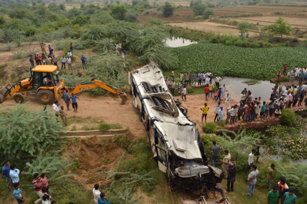 At least 29 die as bus plunges off India's 'highway to hell'