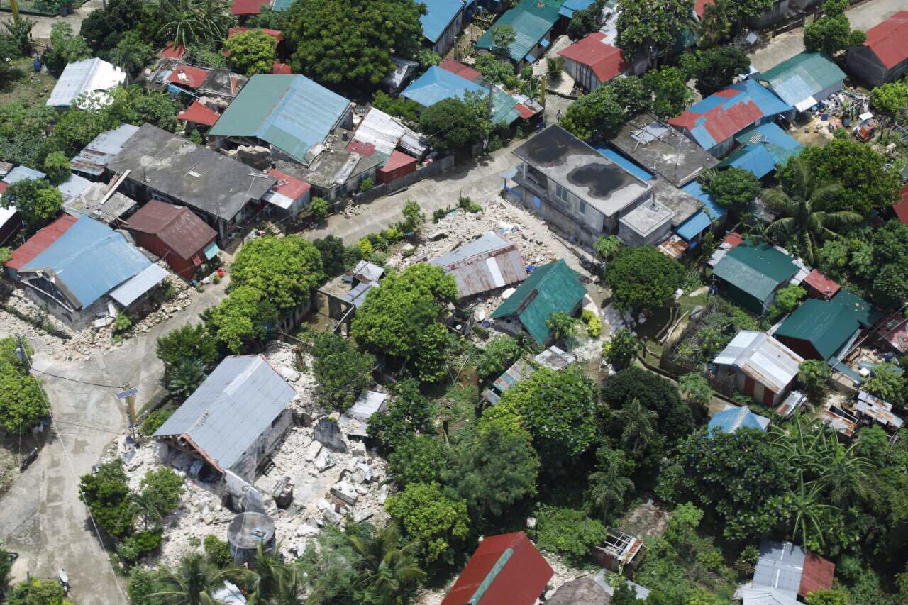 Aerial Inspection of Earthquake-Affected Sites in Itbayat, Batanes. Photos from the Office of Sen. Bong Go