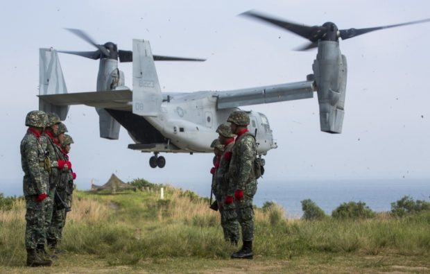 Philippines, US hold military drills to boost interoperability. osprey helicopter us miliatary marines