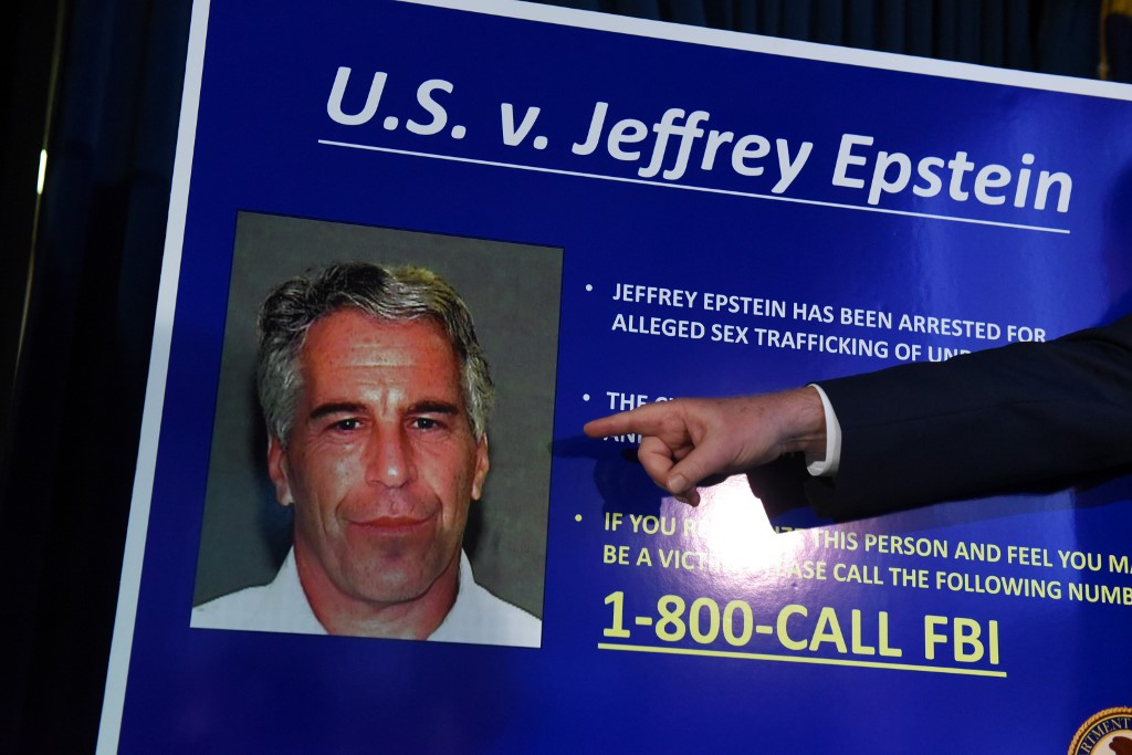 NEW YORK, NY - JULY 08: US Attorney for the Southern District of New York Geoffrey Berman announces charges against Jeffery Epstein on July 8, 2019 in New York City. Epstein will be charged with one count of sex trafficking of minors and one count of conspiracy to engage in sex trafficking of minors.   Stephanie Keith/Getty Images/AFP