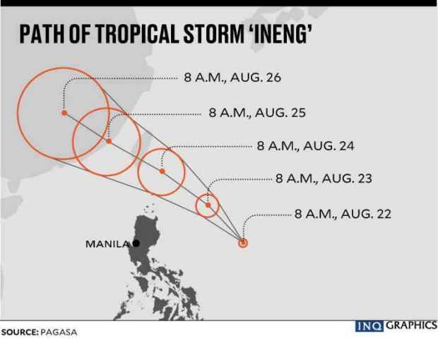 Brace for rains as ‘Ineng’ heads north