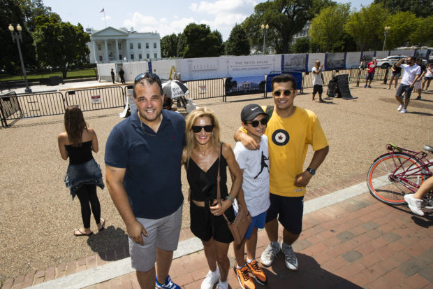 Tourists in front of White House