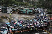 Hong Kong teachers’ rally starts another weekend of protests