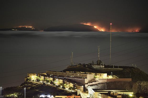  View of wildfire on Canary Islands