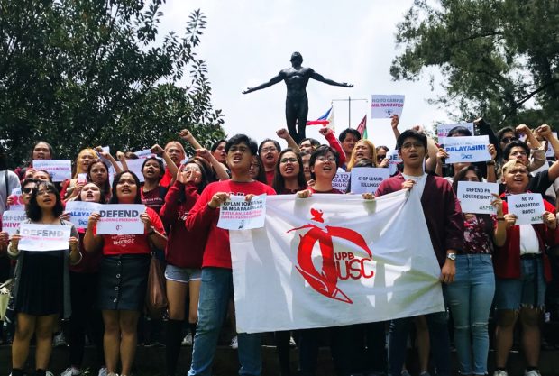 UP Diliman students in protest