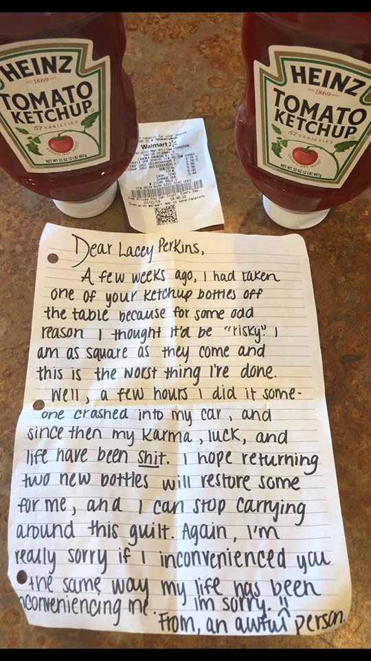 ketchup thief note