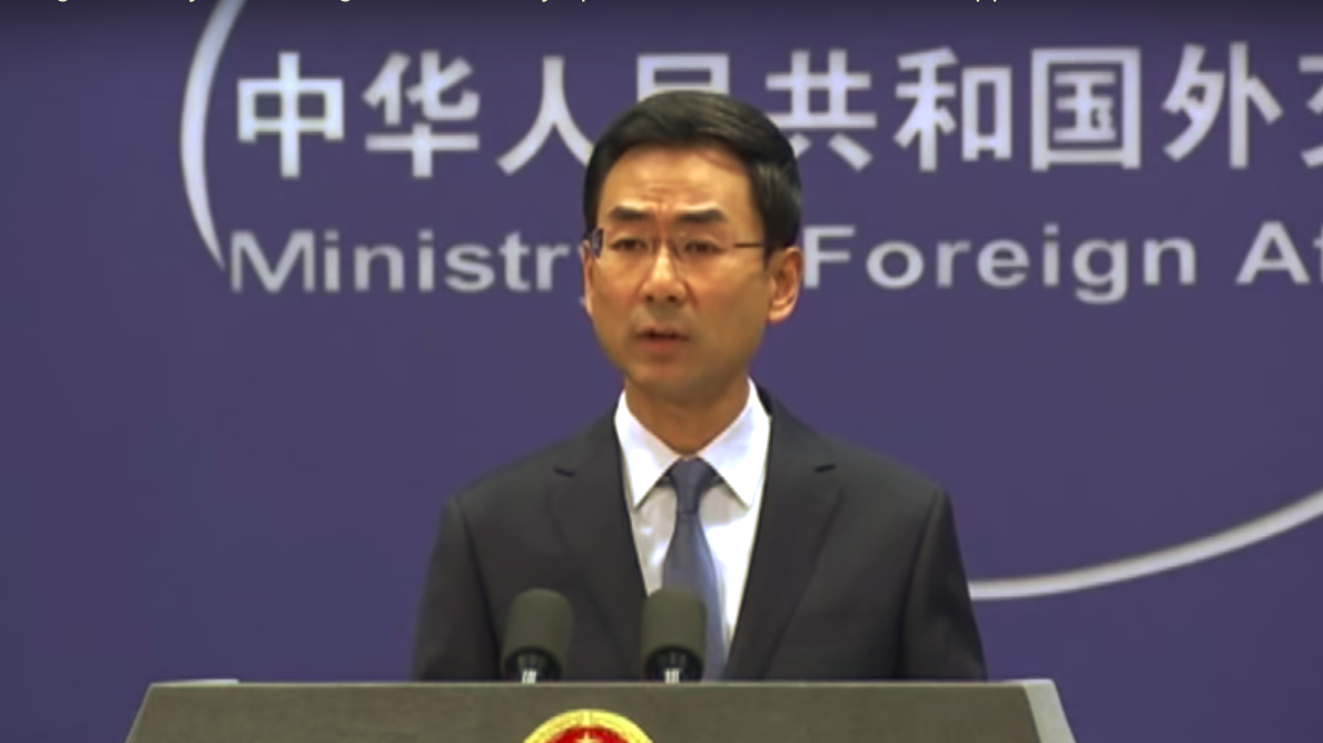 Chinese foreign ministry spokesman Geng Shuang. SCREEN GRAB FROM ASSOCIATED PRESS VIDEO