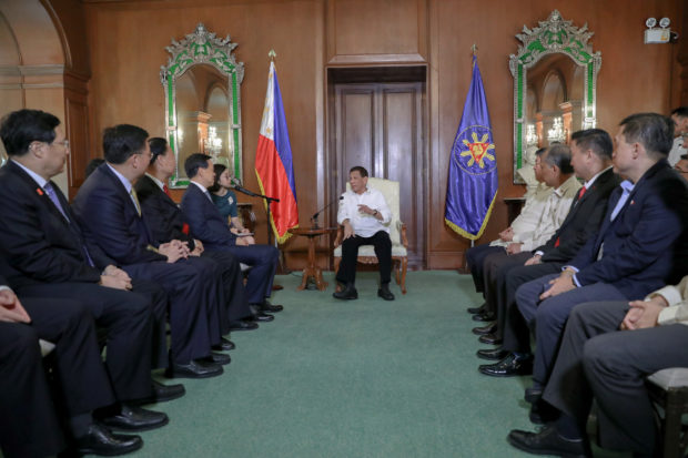 Duterte meets with Communist Party of China leaders in Malacañang