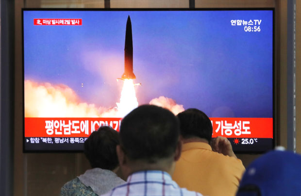 north korea missile, projectile fired