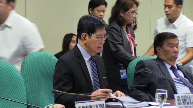 Sen. Panfilo Lacson chairs the Senate Budget Hearing of the Department of National Defense on September 30, 2019. INQUIRER.NET PHOTO/CATHY MIRANDA