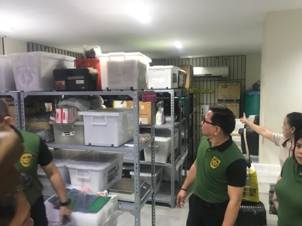PDEA chief Aaron Aquino storeroom of the agency