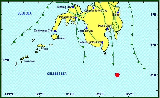 Magnitude 4.0 quake strikes off Sarangani