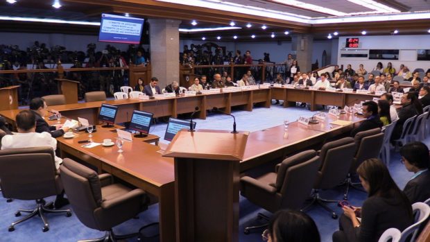 Senate hearing on GCTA law on September 19, 2019. INQUIRER.NET PHOTO/CATHY MIRANDA