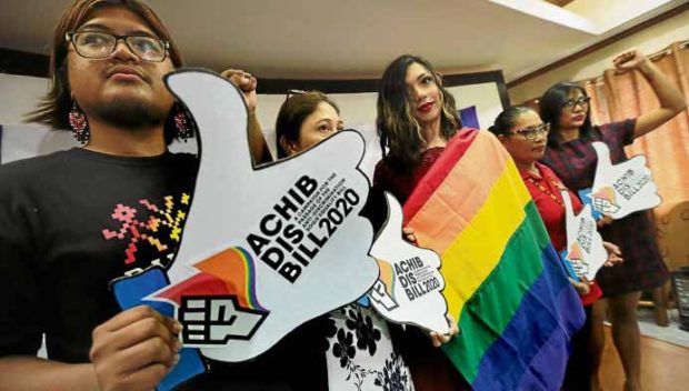 The LGBTQ+ group Bahaghari pushes for the enactment of the Sogie bill. 