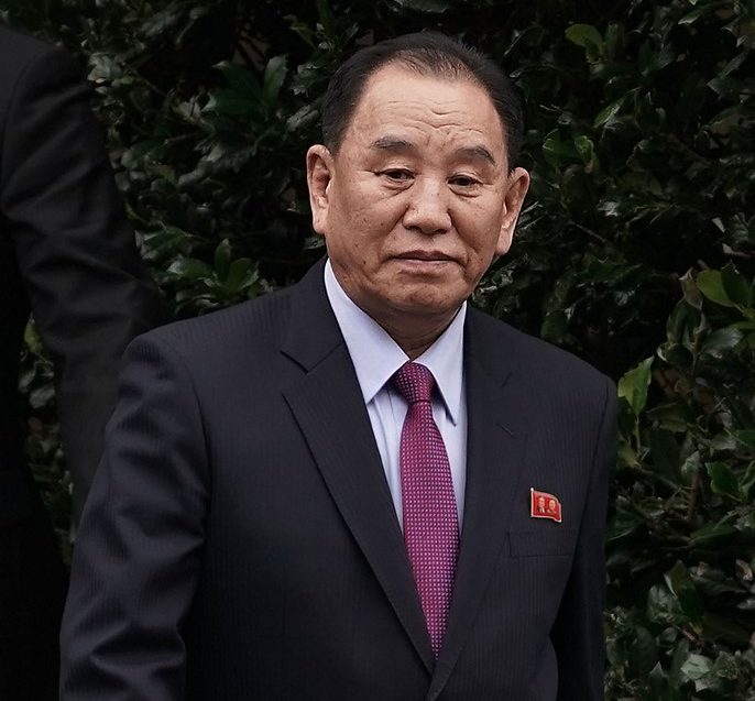 WASHINGTON, DC - JANUARY 18: (EDITORS NOTE: Retransmission with alternate crop.) Vice Chairman of the North Korean Workers' Party Committee Kim Yong Chol (R), a representative of North Korean leader Kim Jong Un, leaves Dupont Circle Hotel after a meeting with U.S. Secretary of State Mike Pompeo January 18, 2019 in Washington, DC. Kim Yong Chol is reported to be in Washington to finalize plans for a second summit between President Donald Trump and Kim Jong Un.   Alex Wong/Getty Images/AFP