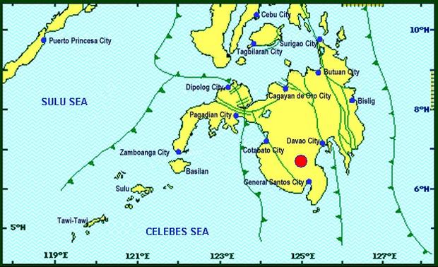 North Cotabato earthquake map