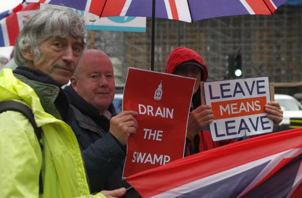 Pro-Brexit demonstrators in London