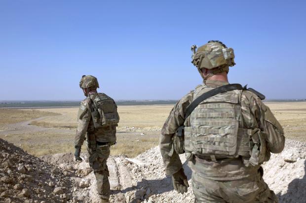 US soldiers in Syria-Turkey safe zone