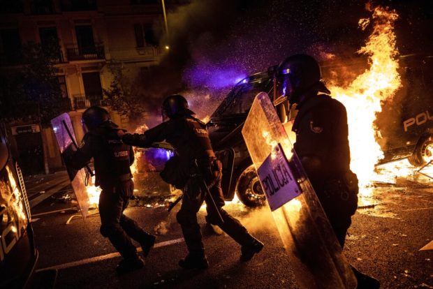 80 injured in third night of Catalonia protests; 33 arrested