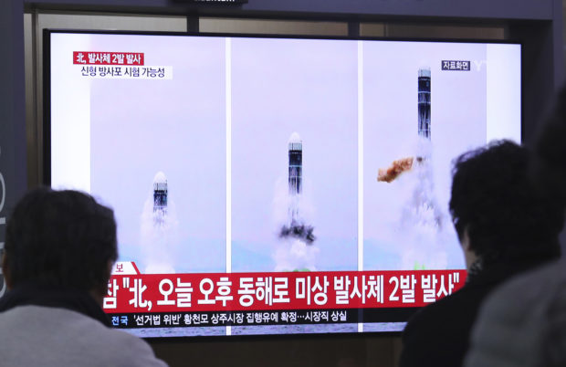 North Korea fires 2 missiles in the sea amid stalled talks