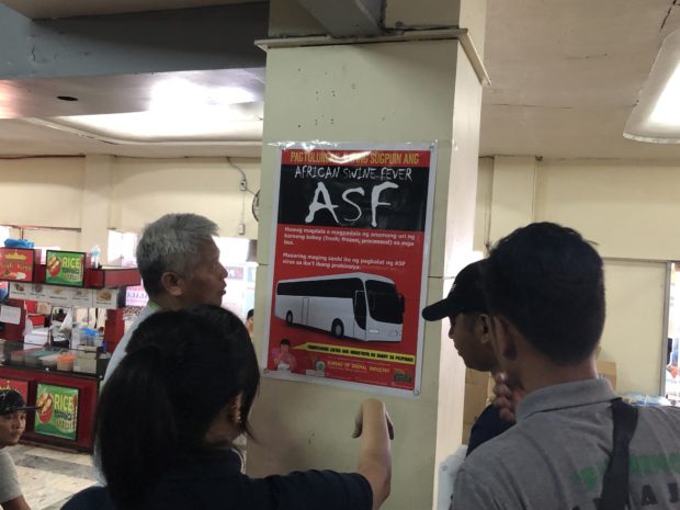 Araneta bus terminal passengers told not to bring pork products 2