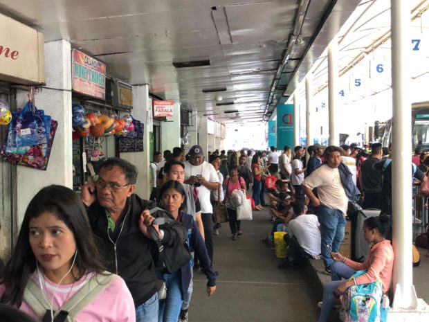 Fewer people were at the Araneta Bus Terminal on Thursday, Oct. 31, a day before Undas. STORY: DPWH readies for ‘Undas’ starting Oct. 28