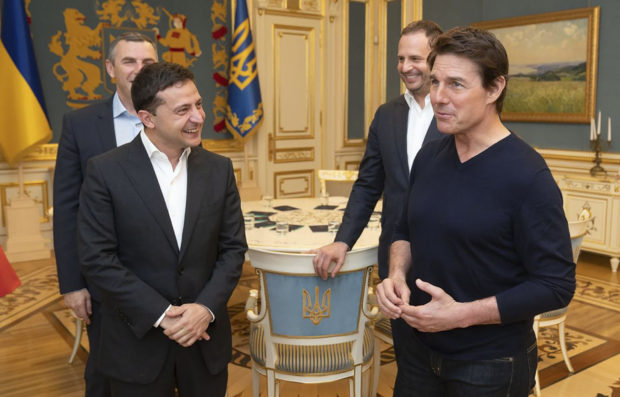 'You're good-looking': Ukraine's leader woos Tom Cruise