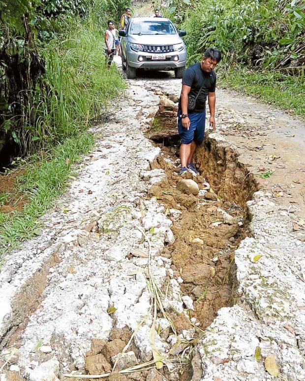 Ground cracks pose danger to villagers