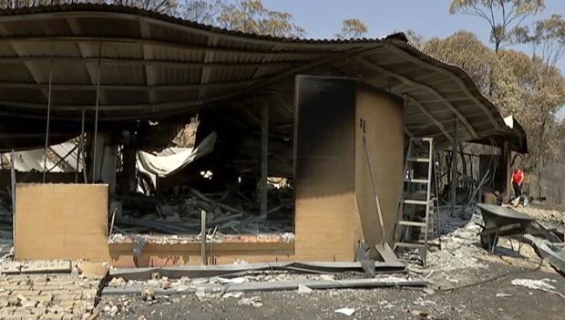 Burned property in Queensland in Australia