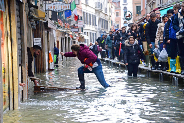 St. Mark's Square reopens in Venice, but water remains high