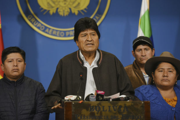 Bolivia's president resigns amid election-fraud allegations