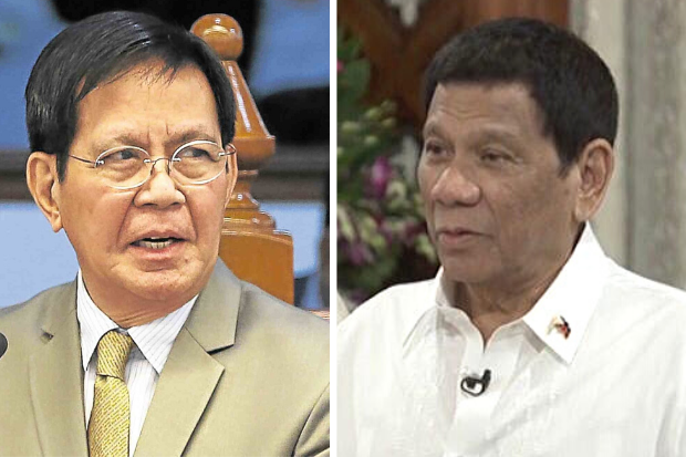 Panfilo Lacson and Rodrigo Duterte