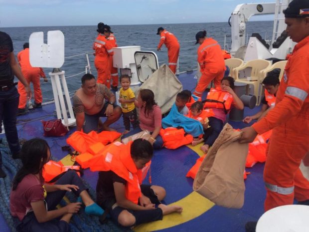 Coast Guard rescues capsized boat off Sibonga, Cebu