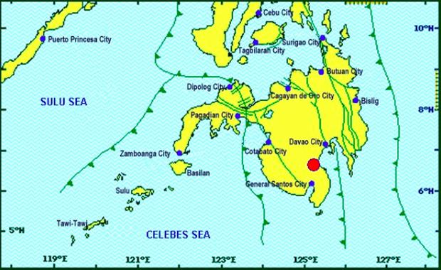 Phivolcs map magnitude 4.4 quake in Davao del Sur