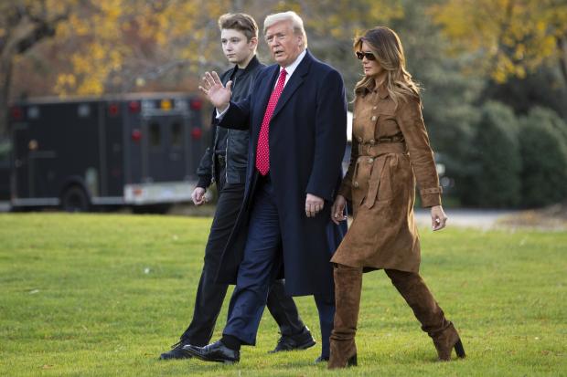 Donald Trump with Melania and Barron