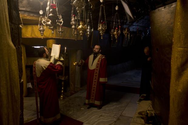Christian Armenians at the Church of the Nativity