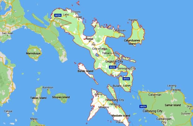 Bicol Region - Google Maps