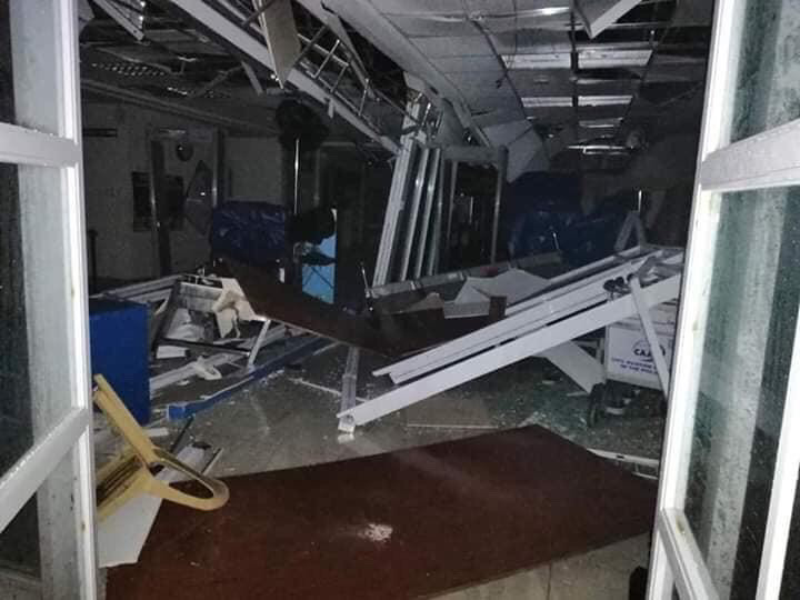 Ceilings collapsed in the Legazpi airport