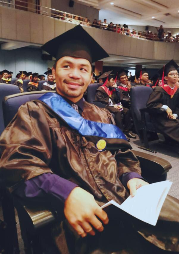 LOOK: Pacquiao gets Political Science degree from UMak
