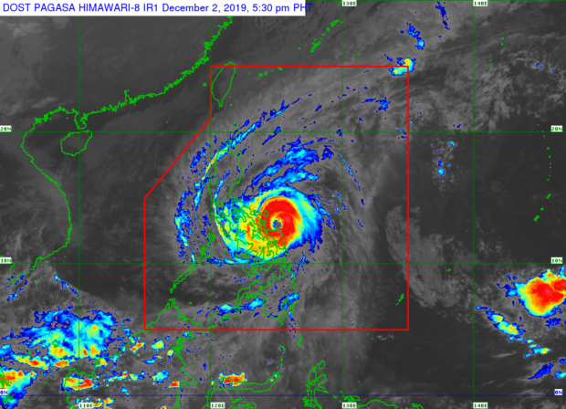 Typhoon Tisoy slightly strengthens as its 'eyewall' hits N. Samar