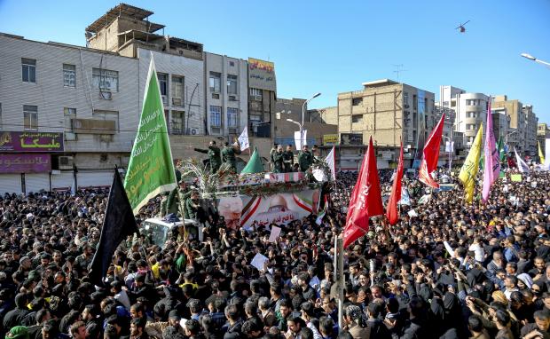 Qassem Soleimani mourners in Iran