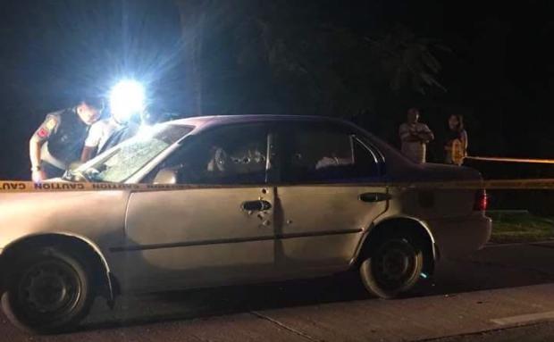 Toyota Corolla of ambushed police officer in Bohol