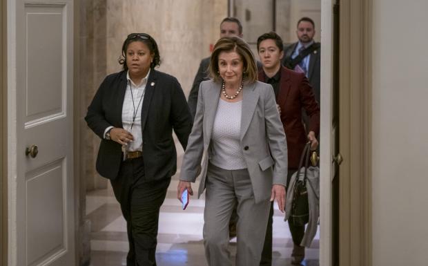 Nancy Pelosi arrives at Capitol