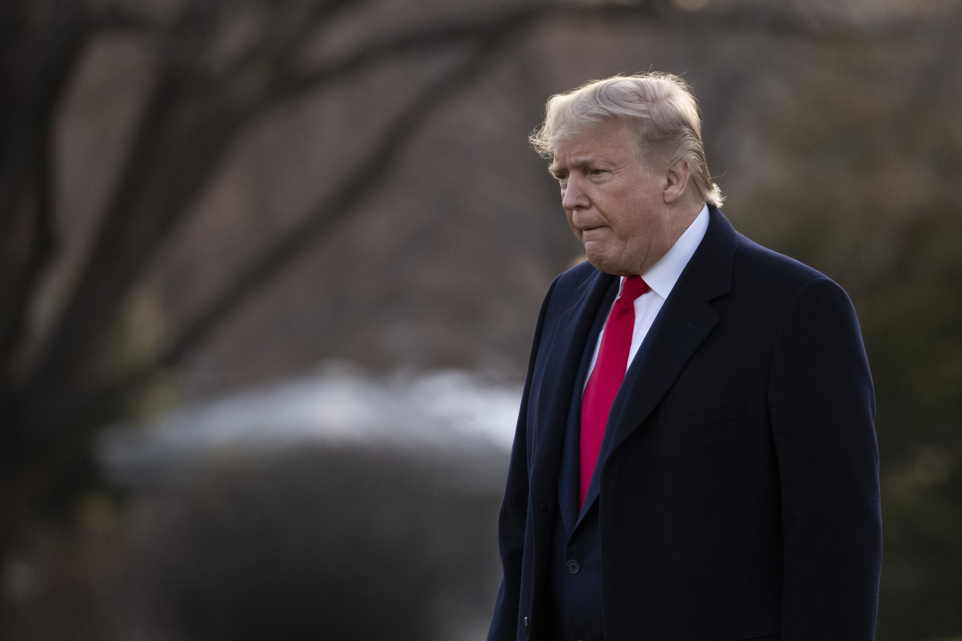 President Donald Trump walks to board Marine One on the South Lawn of the White House, Thursday, Jan. 9, 2020, in Washington. Trump is en route to Ohio for a campaign rally. (AP Photo/Alex Brandon)