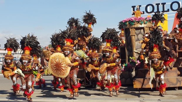 Ati tribes compete for the championship in Iloilo's Dinagyang Festival on Sunday 2