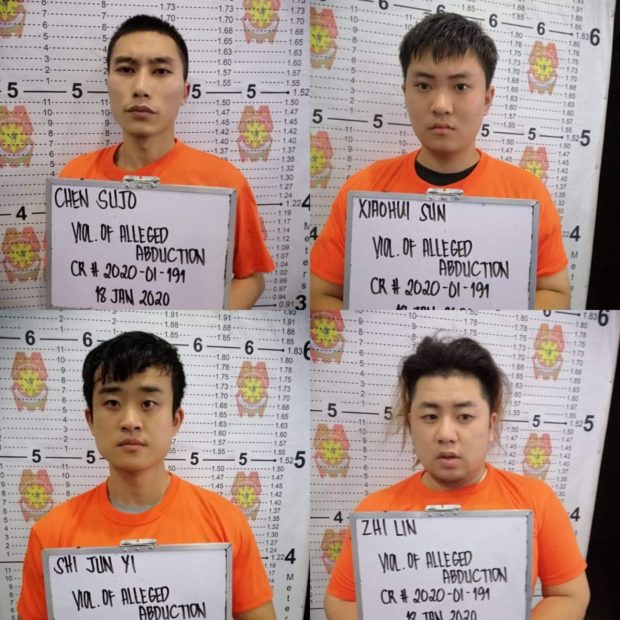 Four Chinese arrested for attempted abduction