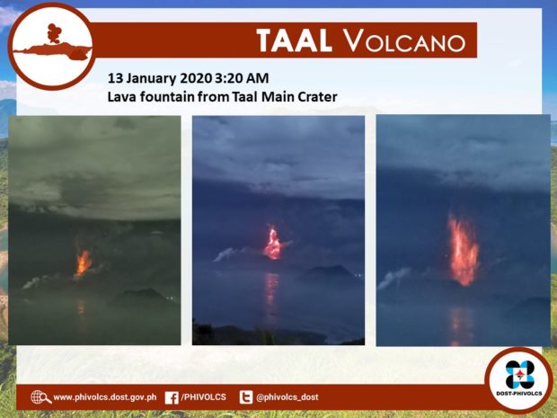 LOOK: Lava Fountain From Taal Volcano | Inquirer News