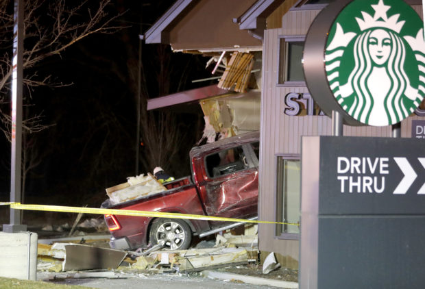 Truck slams into Illinois Starbucks; 4 sent to hospitals