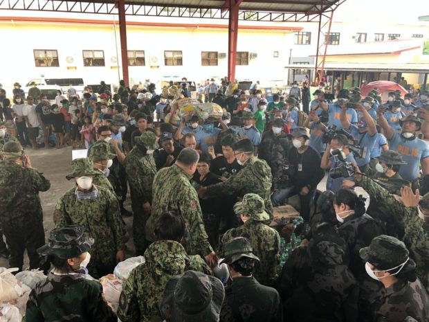 WATCH: NCRPO band gives music relief to Taal blast evacuees in Batangas